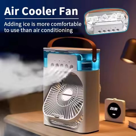 Portable Rechargeable Fan+Humidifier+Air Cooler